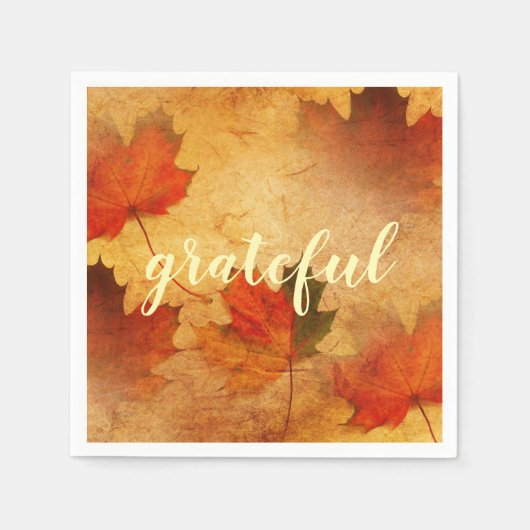 Serviette En Papier Automne Thanksgiving vacances sur mesure (Devant)