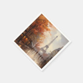 Serviette En Papier Automne vintage à Paris France (Coin)