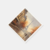 Serviette En Papier automne vintage à Paris France (Coin)