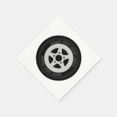 Serviette En Papier Automobile noir roue roue automobile thème course  (Coin)