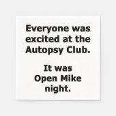 Serviette En Papier Autopsie Club (Devant)