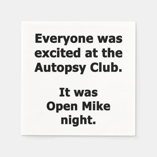 Serviette En Papier Autopsie Club (Devant)