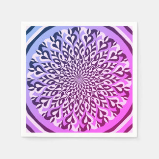Serviette En Papier Autre couleur symétrique motif