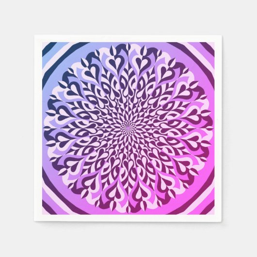Serviette En Papier Autre couleur symétrique motif (Devant)