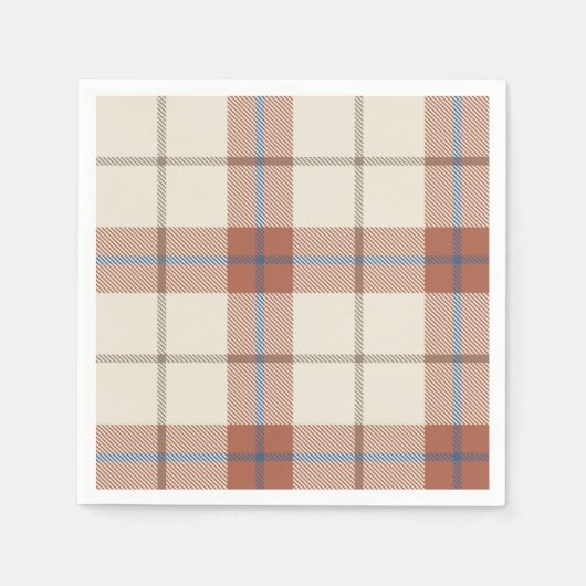 Serviette En Papier Autumental Plaid (Devant)