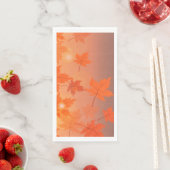 Serviette En Papier Autumn design with maple leaves and bokeh effect   (En situation)