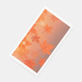 Serviette En Papier Autumn design with maple leaves and bokeh effect   (Coin)