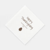 Serviette En Papier Autumn Leaf Modern Family Simple Thanksgiving (Coin)