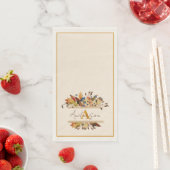 Serviette En Papier Autumn leaves frame personalized (En situation)