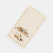 Serviette En Papier Autumn leaves frame personalized (Coin)