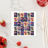 Serviette En Papier Autumn Leaves Rustic Patchwork (En situation)