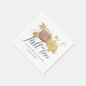 Serviette En Papier Autumn Pumpkin "Fall in Love" Bridal Shower (Coin)