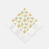 Serviette en papier aux feuilles d'automne aquarel (Coin)