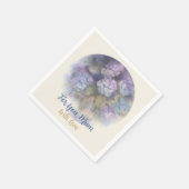 Serviette en papier aux fleurs de lilas d'hydrange (Coin)