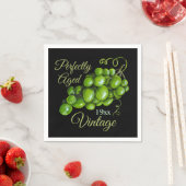 Serviette en papier aux raisins (En situation)