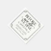 Serviette En Papier Avant Nous Dînons Mariage De Répétition (Coin)