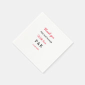 Serviette En Papier Avec amour ajouter nom de couple lettre merci ajou (Coin)