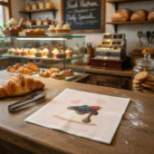 Serviette en papier avec illustration de dessert a