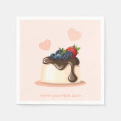 Serviette en papier avec illustration de dessert a (Devant)