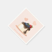 Serviette en papier avec illustration de dessert a (Coin)