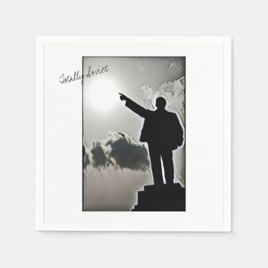 Serviette en papier avec image stylisée de Lénine (Devant)