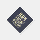 Serviette En Papier Avec Jésus dans son coeur Un Violon dans sa main (Coin)