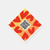 Serviette En Papier Avec une chanson personnelle par code QR (Coin)