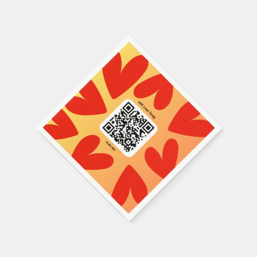 Serviette En Papier Avec une chanson personnelle par code QR (Coin)