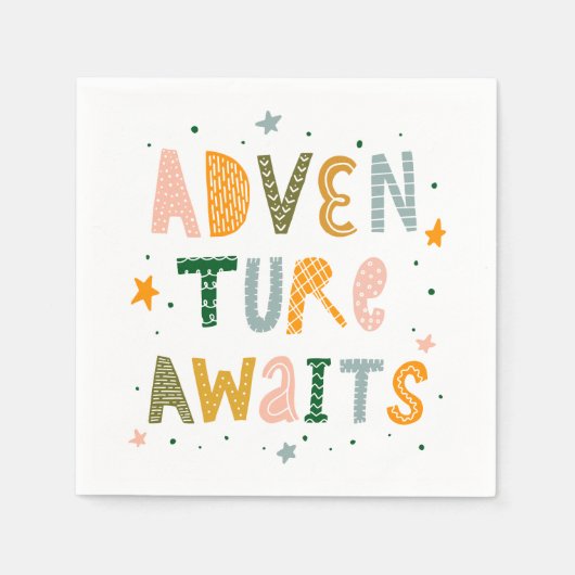 Serviette En Papier Aventure Attend (Devant)