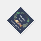 Serviette En Papier Aventure Attend le Baby shower des animaux des boi (Coin)