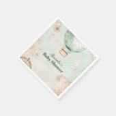 Serviette En Papier Aventure attend un Baby shower neutre pour les fem (Coin)