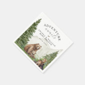 Serviette En Papier Aventure attend un Baby shower neutre pour les fem (Coin)