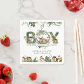 Serviette En Papier Aventure Bois Champignon Fern Baby Boy Douche (En situation)