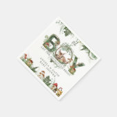 Serviette En Papier Aventure Bois Champignon Fern Baby Boy Douche (Coin)