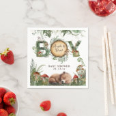 Serviette En Papier Aventure Bois Champignon Fern Baby Boy Douche (En situation)