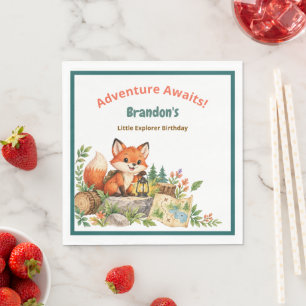 Serviette En Papier Aventure carte de sentier renard Little Explorer a
