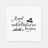 Serviette En Papier Aventure commence papier Napkin (Devant)
