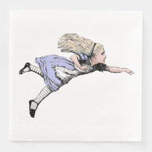 Serviette En Papier Aventure d'Alice au pays des merveilles volante Te