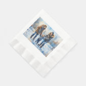 Serviette En Papier Aventure de patinage sur glace, (Coin)