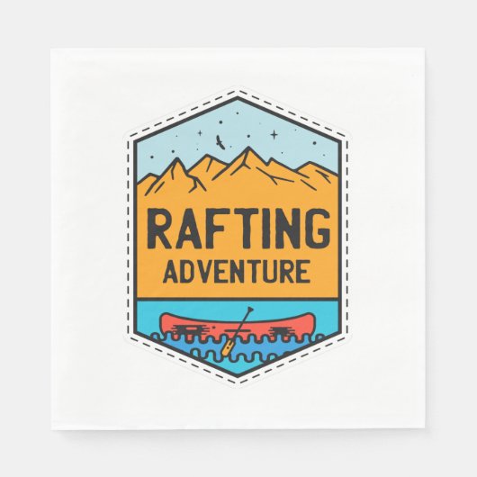 Serviette En Papier Aventure de Rafting (Devant)