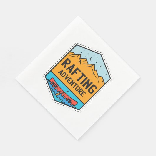 Serviette En Papier Aventure de Rafting (Coin)