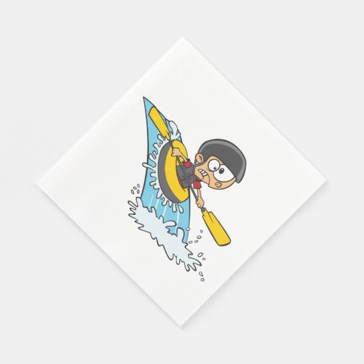 Serviette En Papier Aventure de rafting en eau vive avec Scared Boy (Coin)