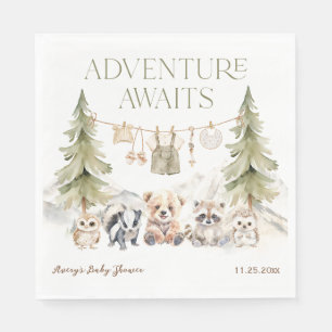 Serviette En Papier Aventure en forêt Oh Boy Baby Shower