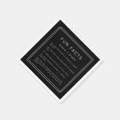 Serviette En Papier AVERA Black Fun Fun Mariage moderne (Coin)