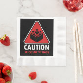 Serviette En Papier Avertissement Drôle Prudence Blocs De Construction (En situation)