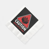 Serviette En Papier Avertissement Drôle Prudence Blocs De Construction (Coin)