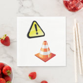 Serviette En Papier Avertissement du cône de signalisation (En situation)