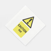 Serviette En Papier Avertissement jaune gras Sécurité des signes chaud (Coin)