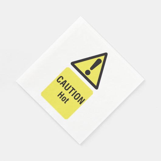 Serviette En Papier Avertissement jaune gras Sécurité des signes chaud (Coin)