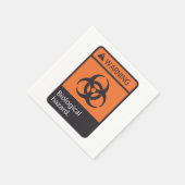 Serviette En Papier Avertissement Papier à risques biologiques serviet (Coin)
